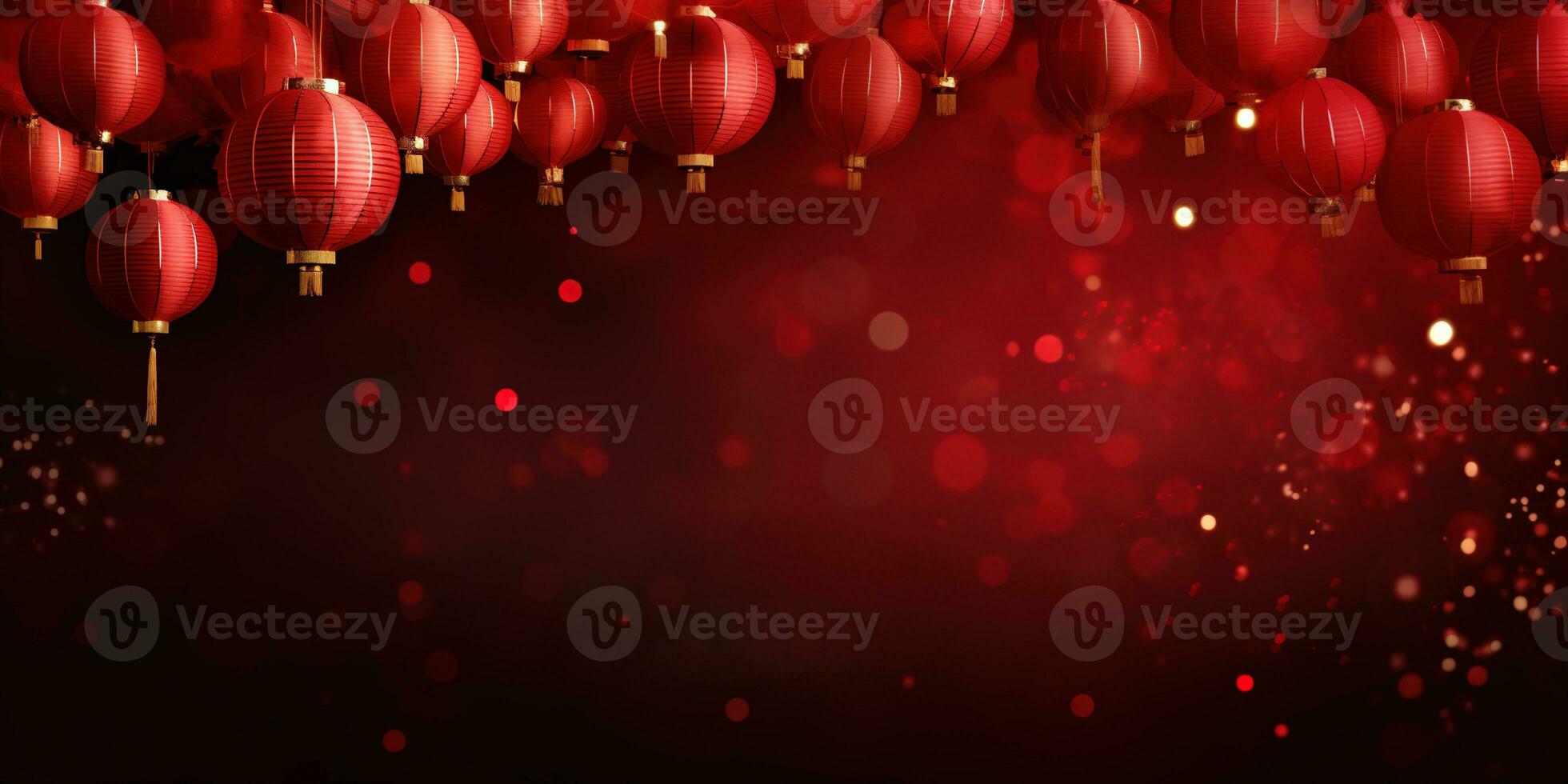 AI generated Banner for Happy new year. Chinese new year. AI Generative photo