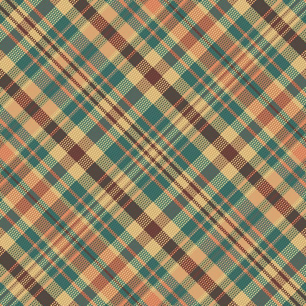 Tartan plaid pattern with texture and summer color. vector