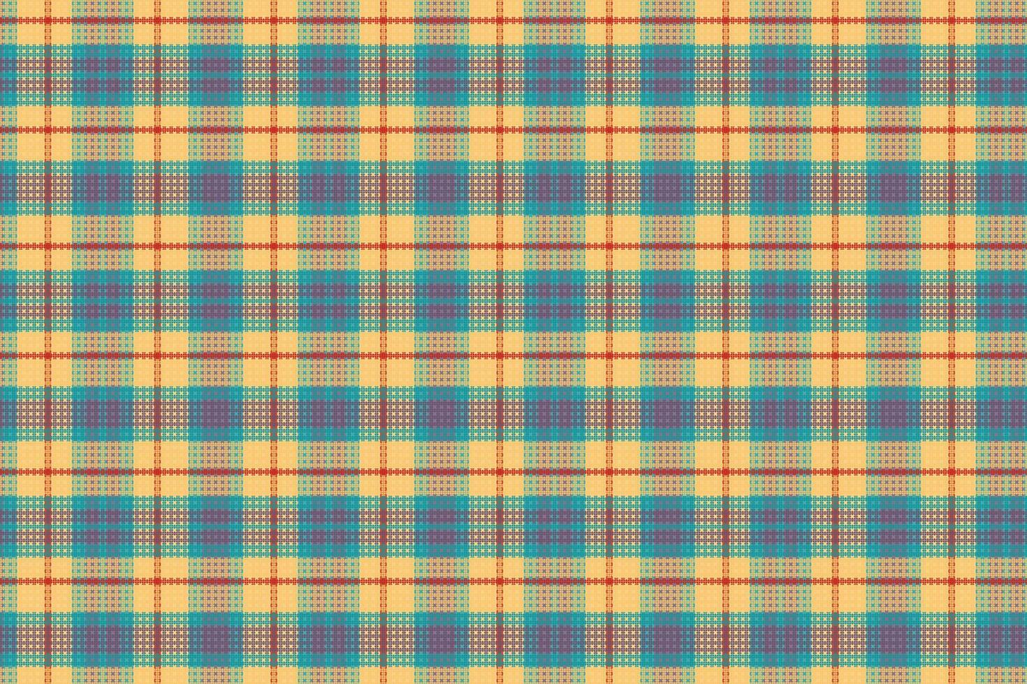 Tartan plaid pattern with texture and summer color. vector
