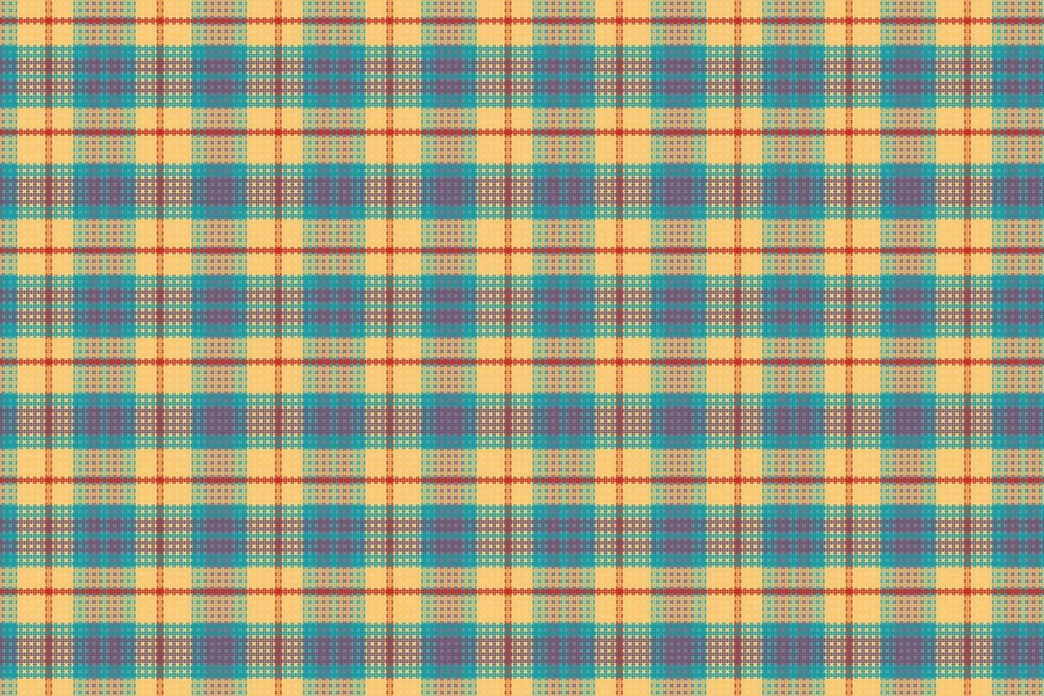 Tartan plaid pattern with texture and summer color. vector