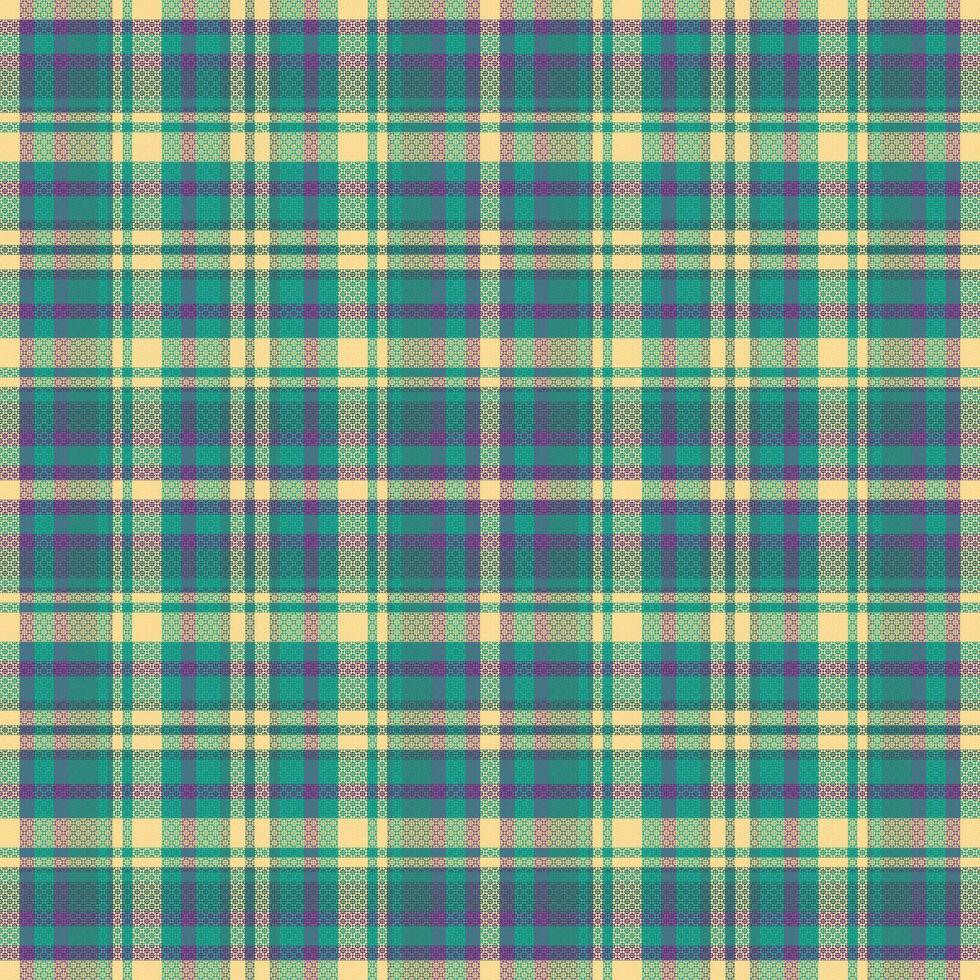 Tartan plaid pattern with texture and summer color. vector