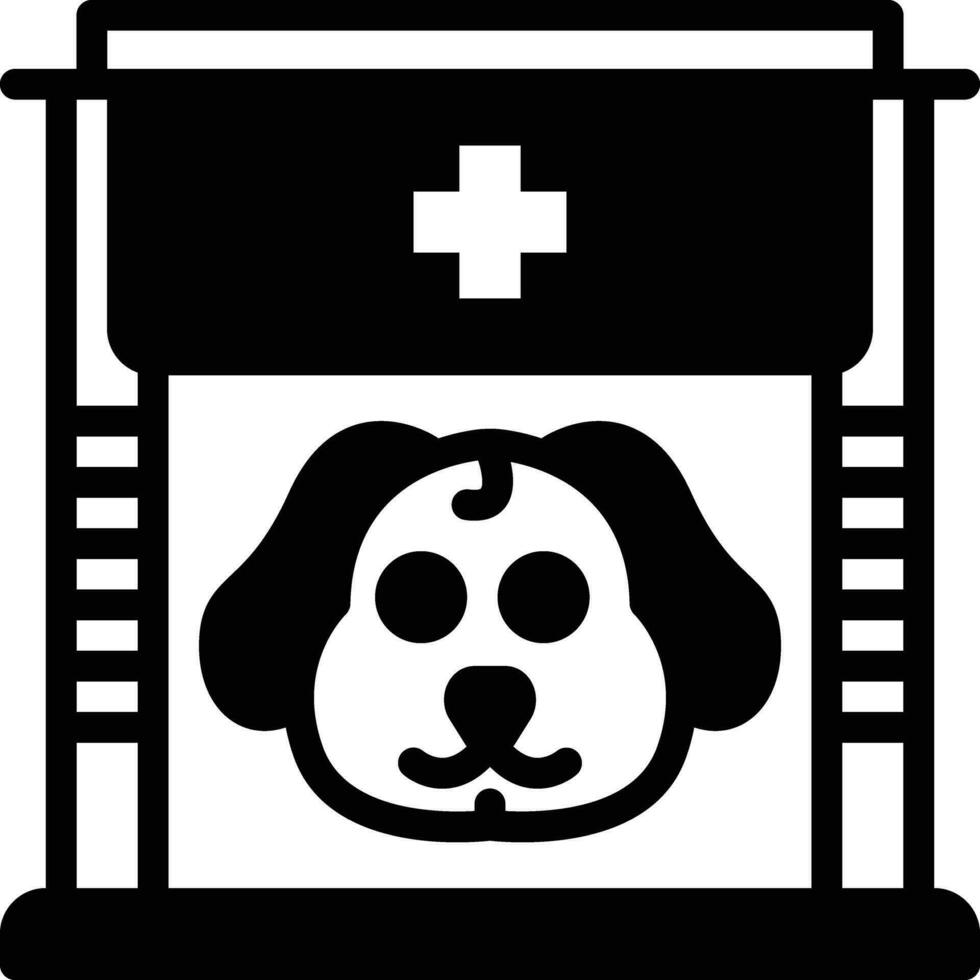 Solid icon for veterinary vector