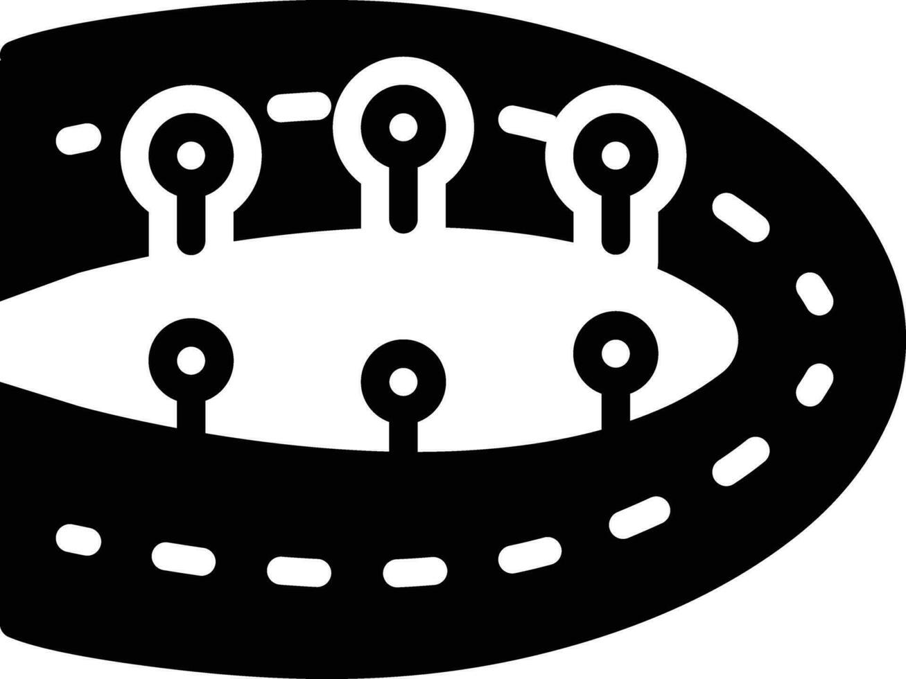 Solid icon for track vector