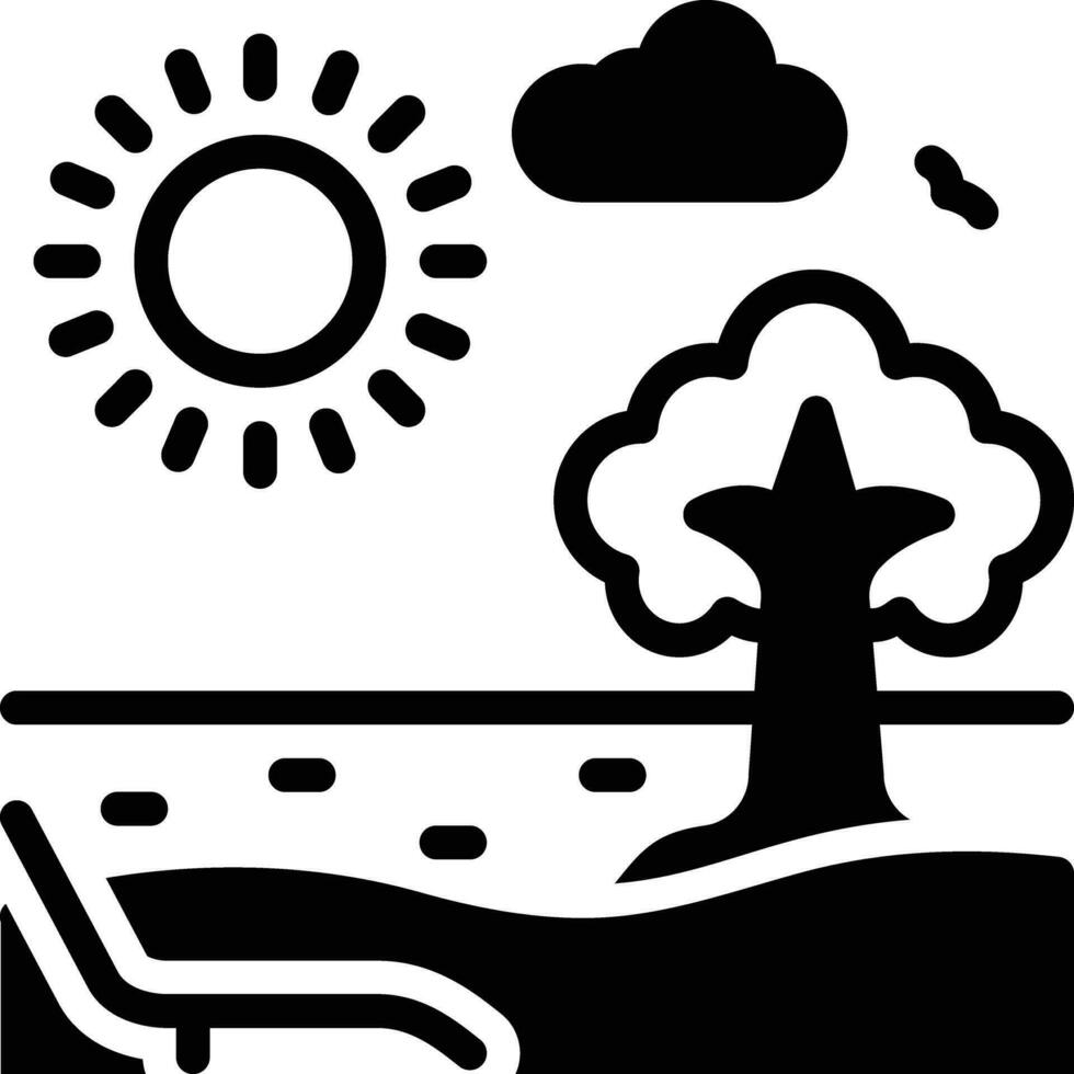 Solid icon for summer vector