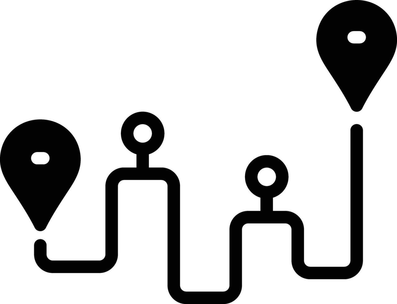 Solid icon for routing vector