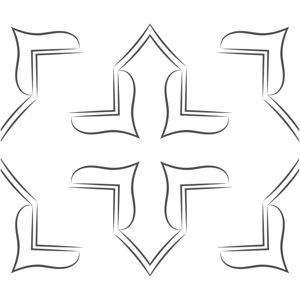 tribal geometric pattern icon. transparent pattern illustration png