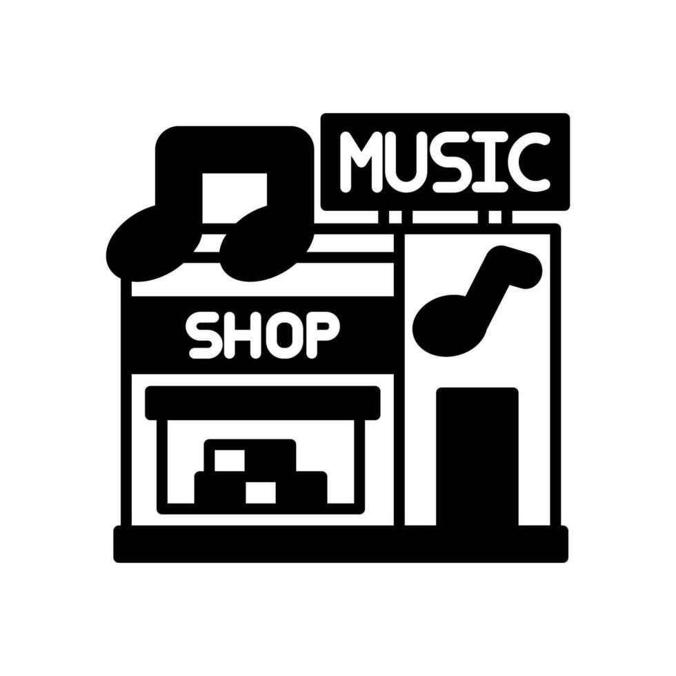 música icono de tienda en vector. ilustración vector