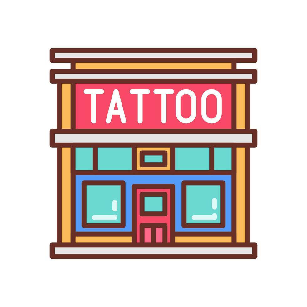 tatuaje salón en vector. ilustración vector