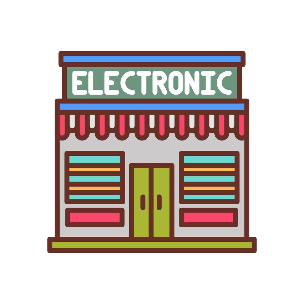 electrónico icono de tienda en vector. ilustración vector