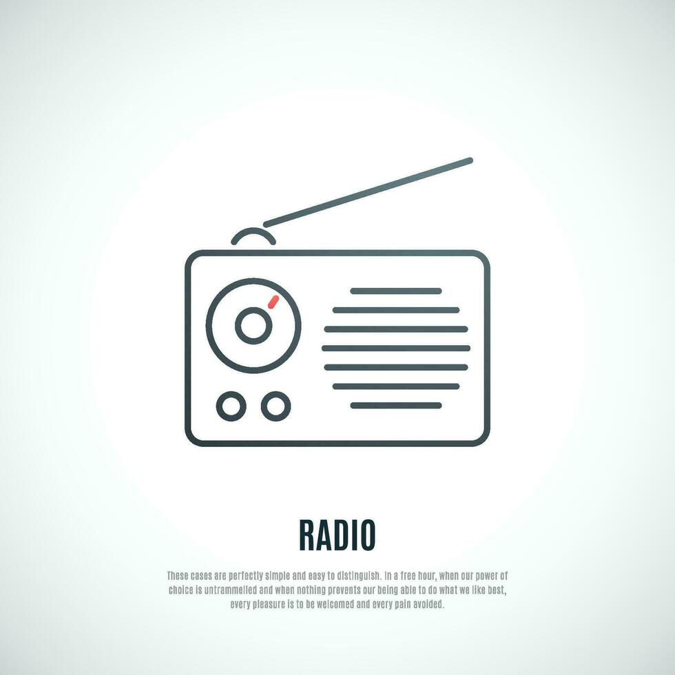 radio icono aislado en blanco antecedentes. vector