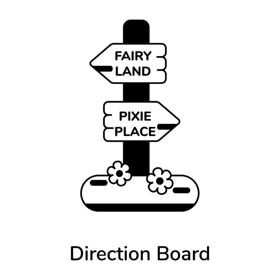 Trendy Direction Board vector
