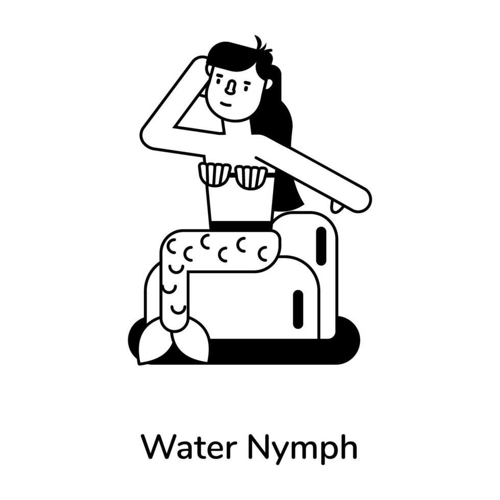 Trendy Water Nymph vector