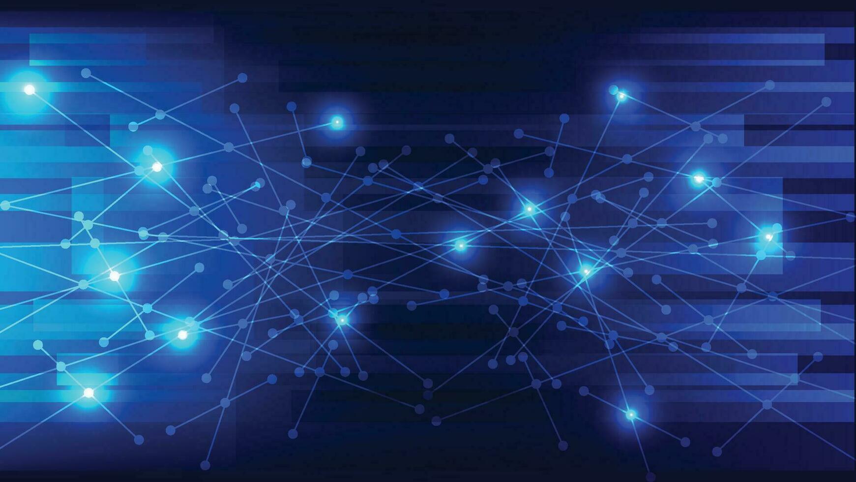 abstract futuristic technology background. line and dot connection as network with blue light vector