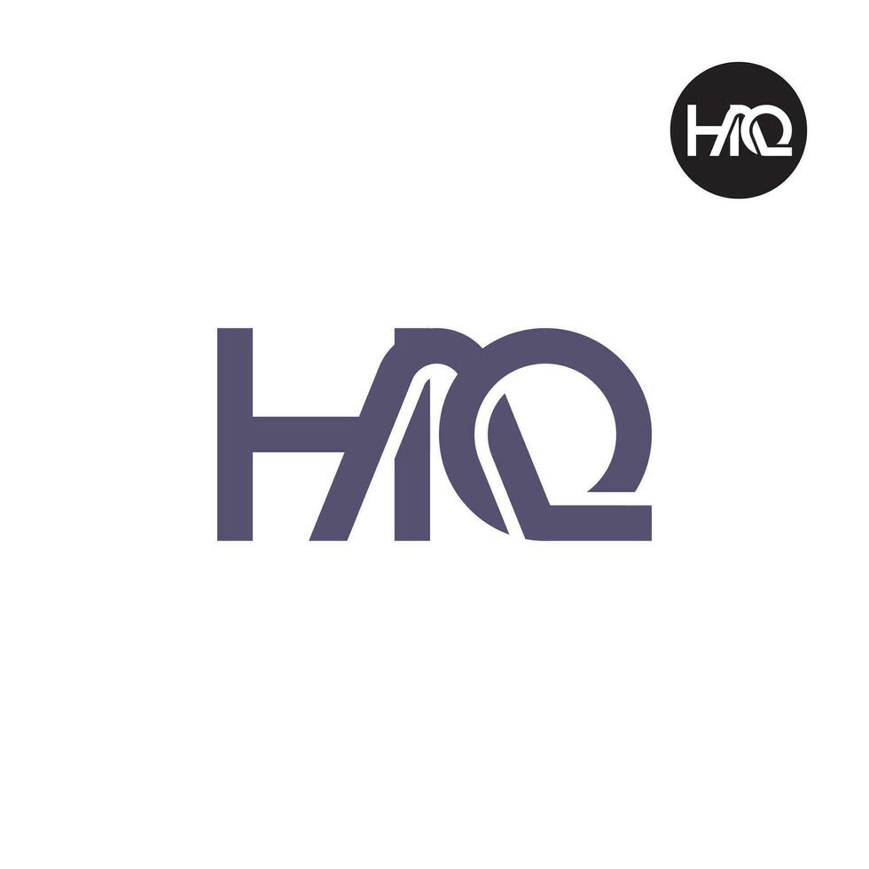 Letter HAQ Monogram Logo Design vector