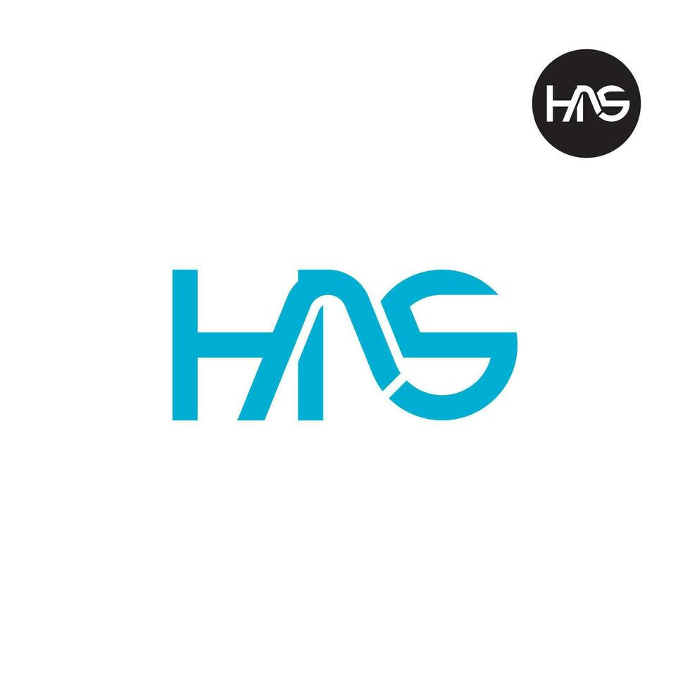 letra ha5 tiene monograma logo diseño vector