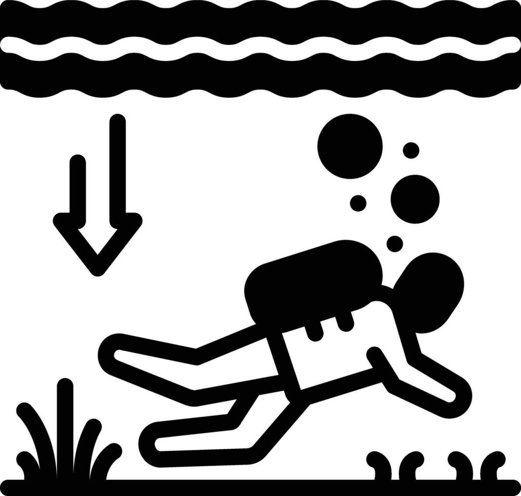Solid icon for depth vector