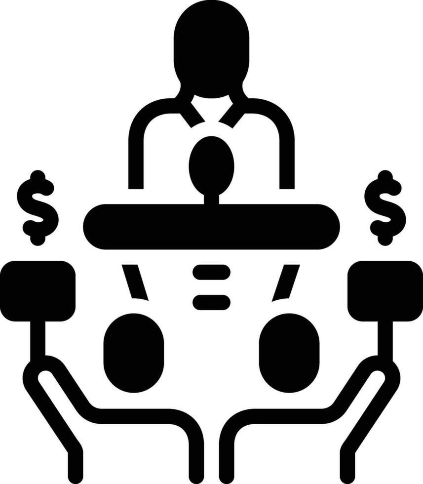 Solid icon for auctions vector