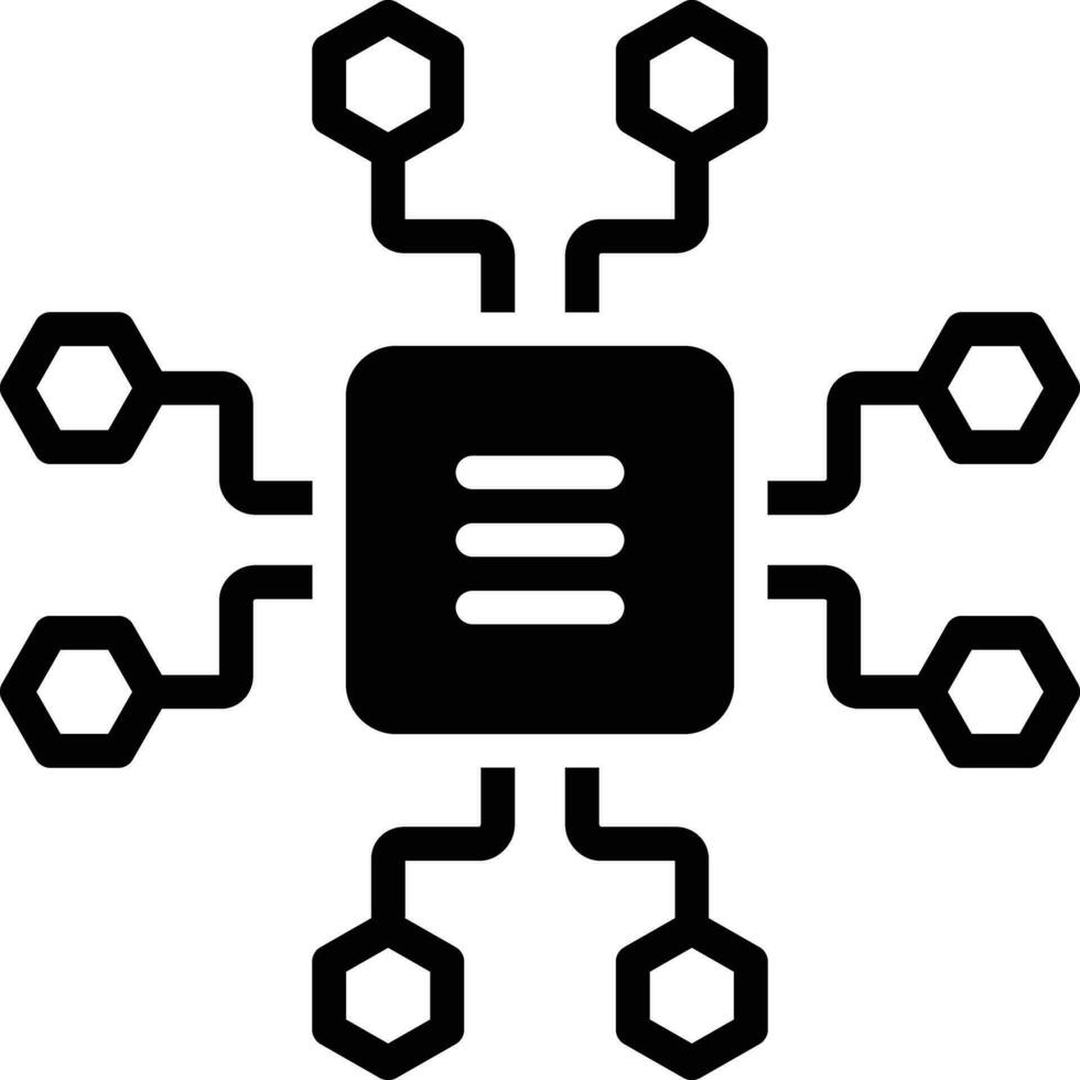 Solid icon for automation vector