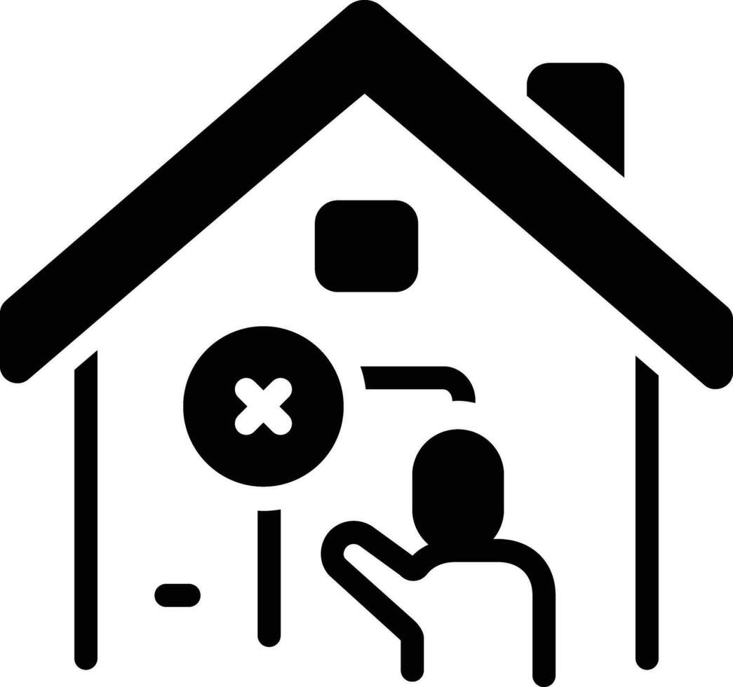 Solid icon for nothing vector