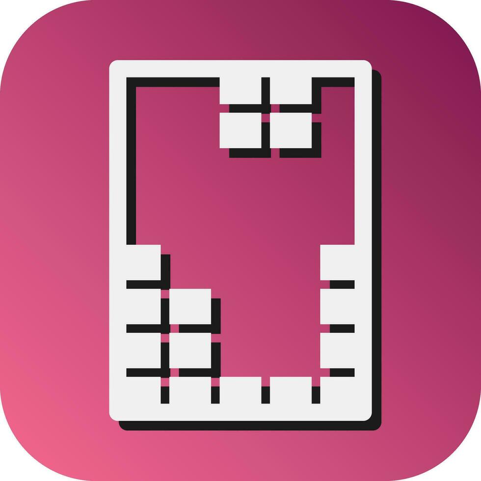 tetris vector glifo degradado antecedentes icono para personal y comercial usar.