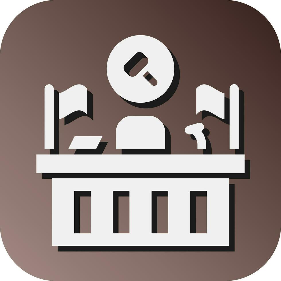 Courtroom Vector Glyph Gradient Background Icon For Personal And Commercial Use.
