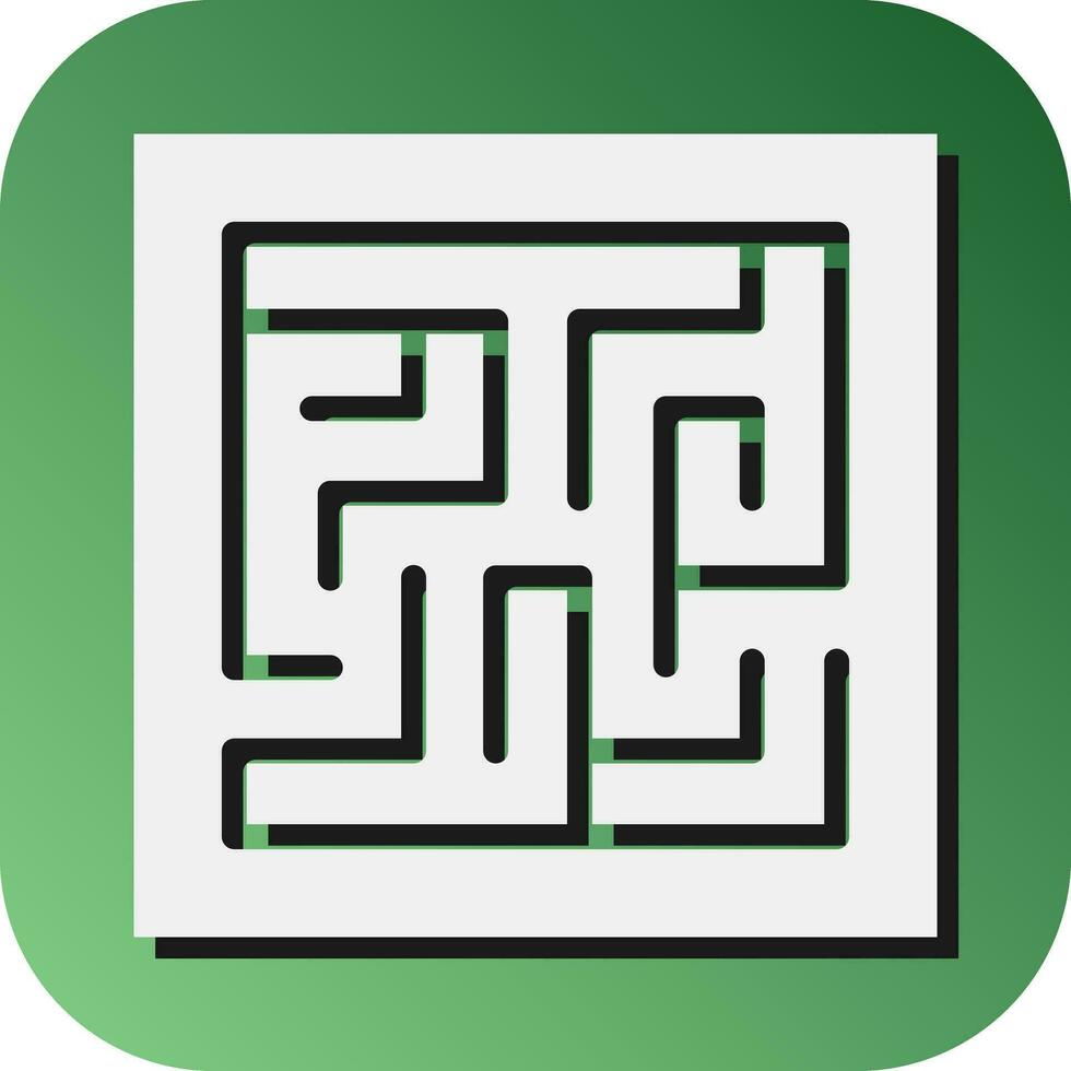 Labyrinth Vector Glyph Gradient Background Icon For Personal And Commercial Use.