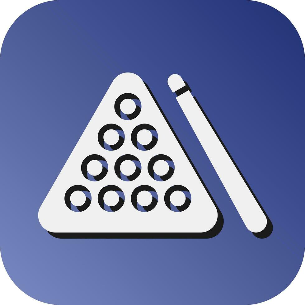 Billiard Vector Glyph Gradient Background Icon For Personal And Commercial Use.