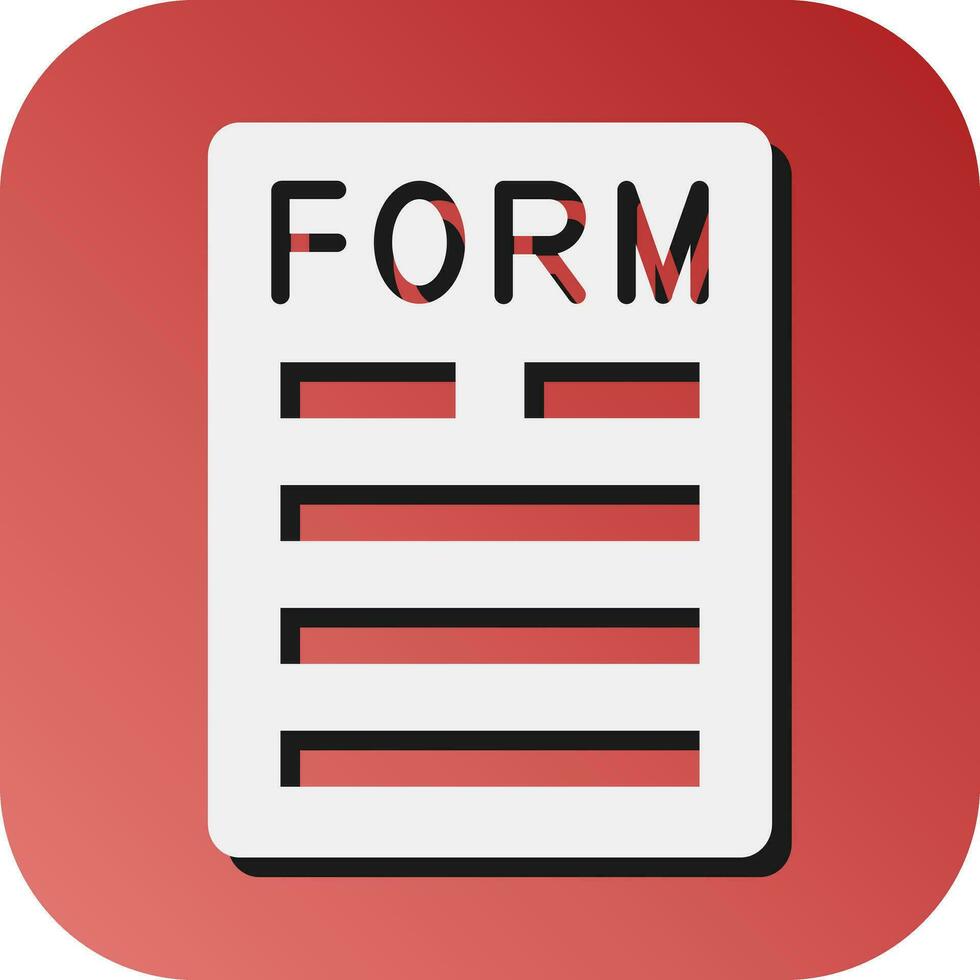 Form Vector Glyph Gradient Background Icon For Personal And Commercial Use.