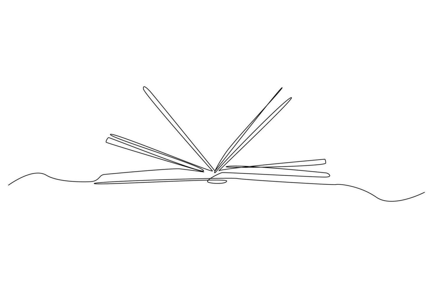 Single continuous line drawing of a book vector