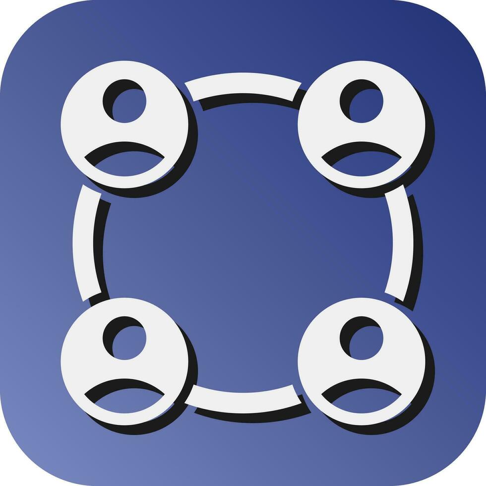 Collaboration Vector Glyph Gradient Background Icon For Personal And Commercial Use.
