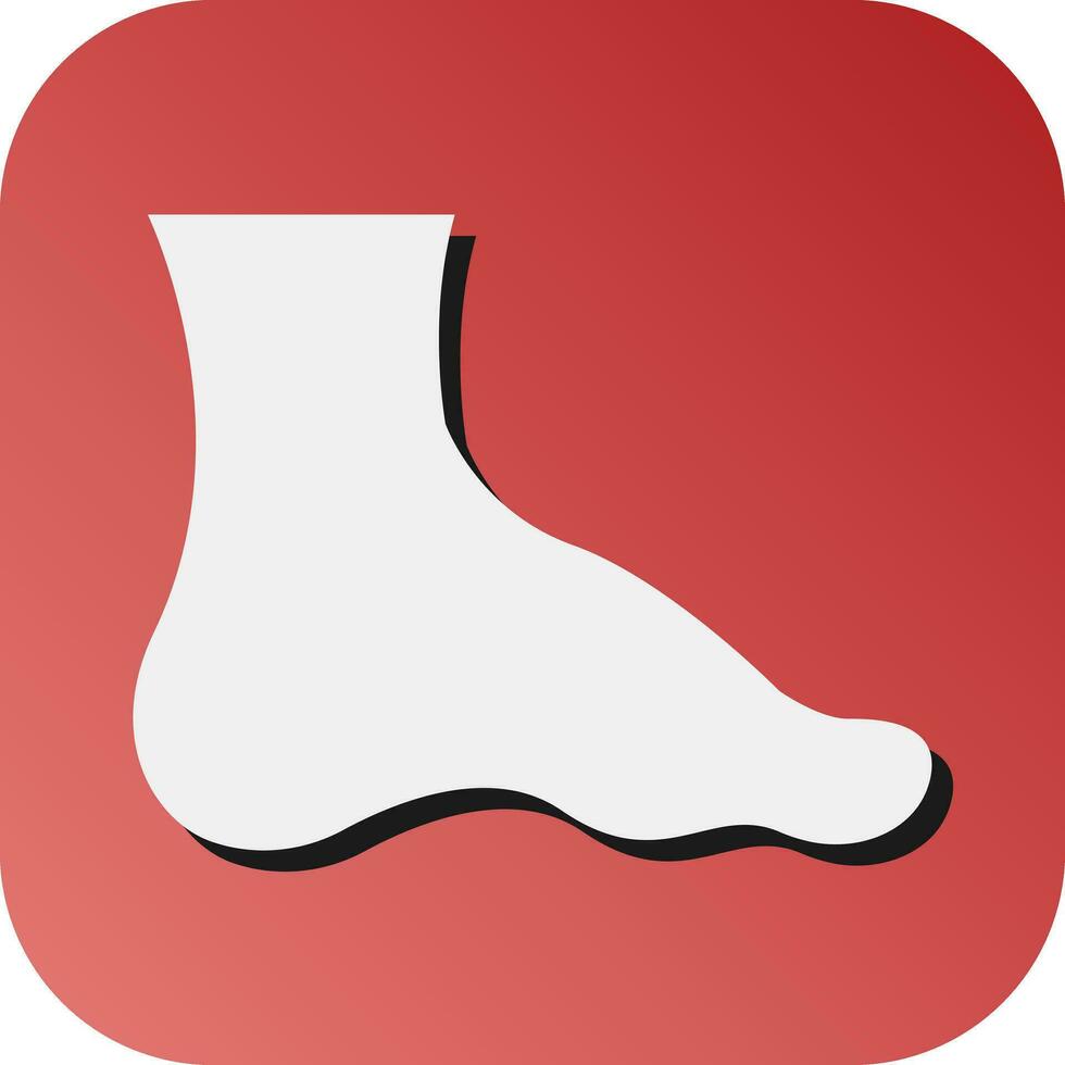Foot Vector Glyph Gradient Background Icon For Personal And Commercial Use.