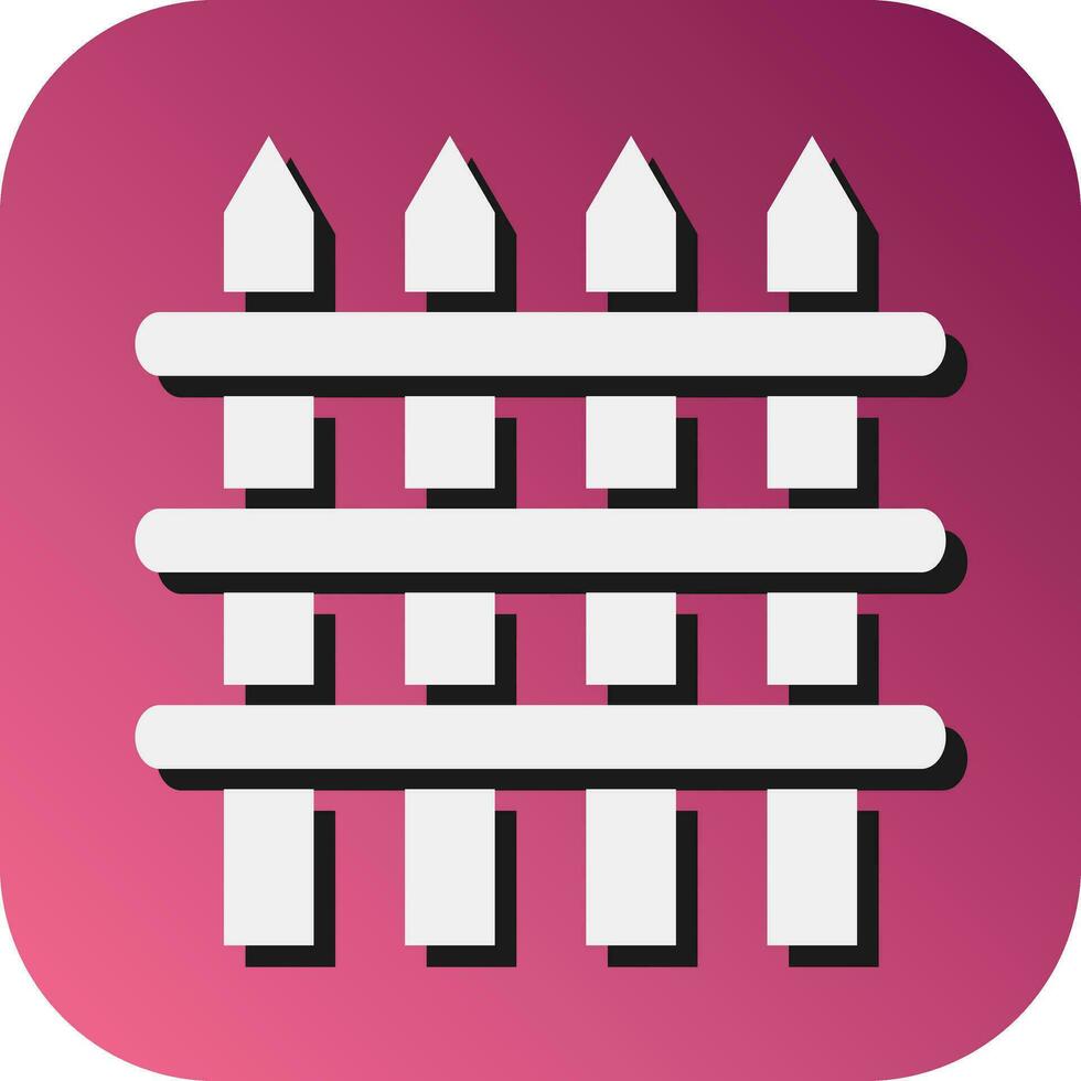 Fence Vector Glyph Gradient Background Icon For Personal And Commercial Use.