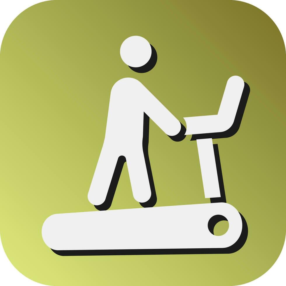 Treadmill Vector Glyph Gradient Background Icon For Personal And Commercial Use.