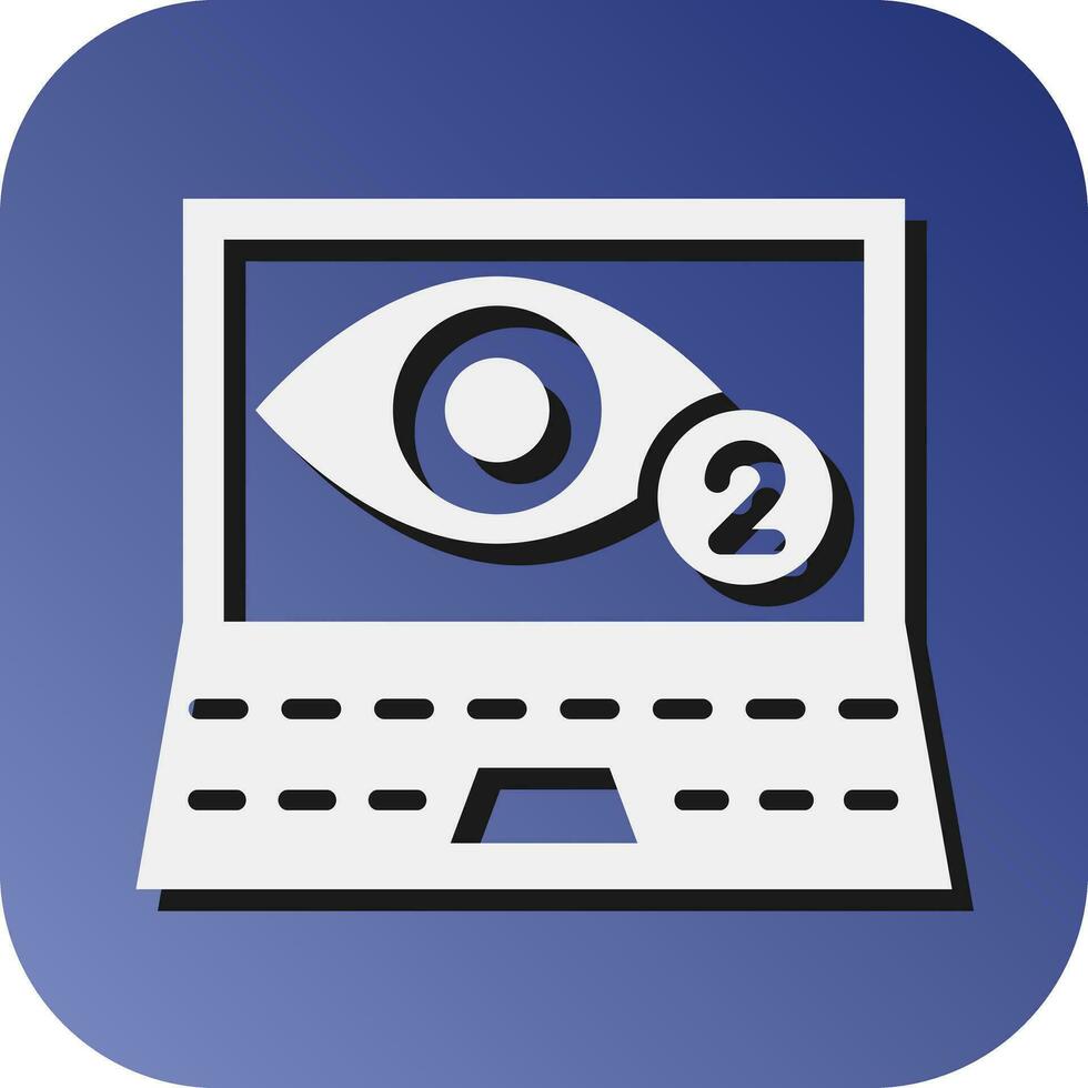 Views Vector Glyph Gradient Background Icon For Personal And Commercial Use.