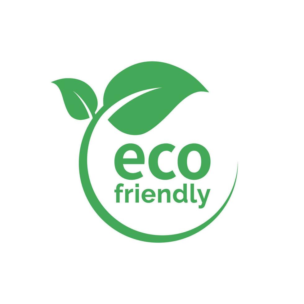 Leaf and ecology vector icon. Eco friendly icon. Ecologic food stamps.