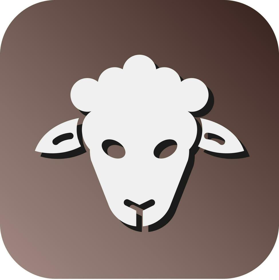 Lamb Vector Glyph Gradient Background Icon For Personal And Commercial Use.