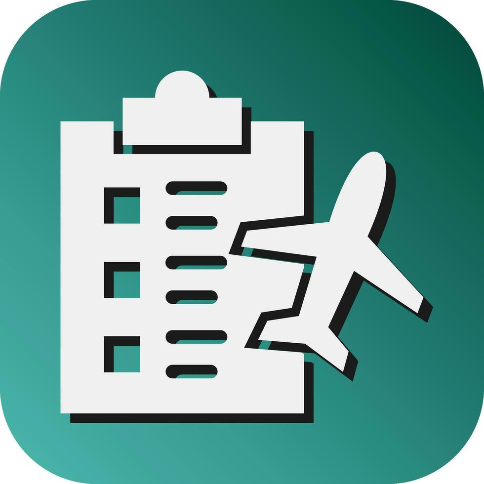 Itinerary Vector Glyph Gradient Background Icon For Personal And Commercial Use.