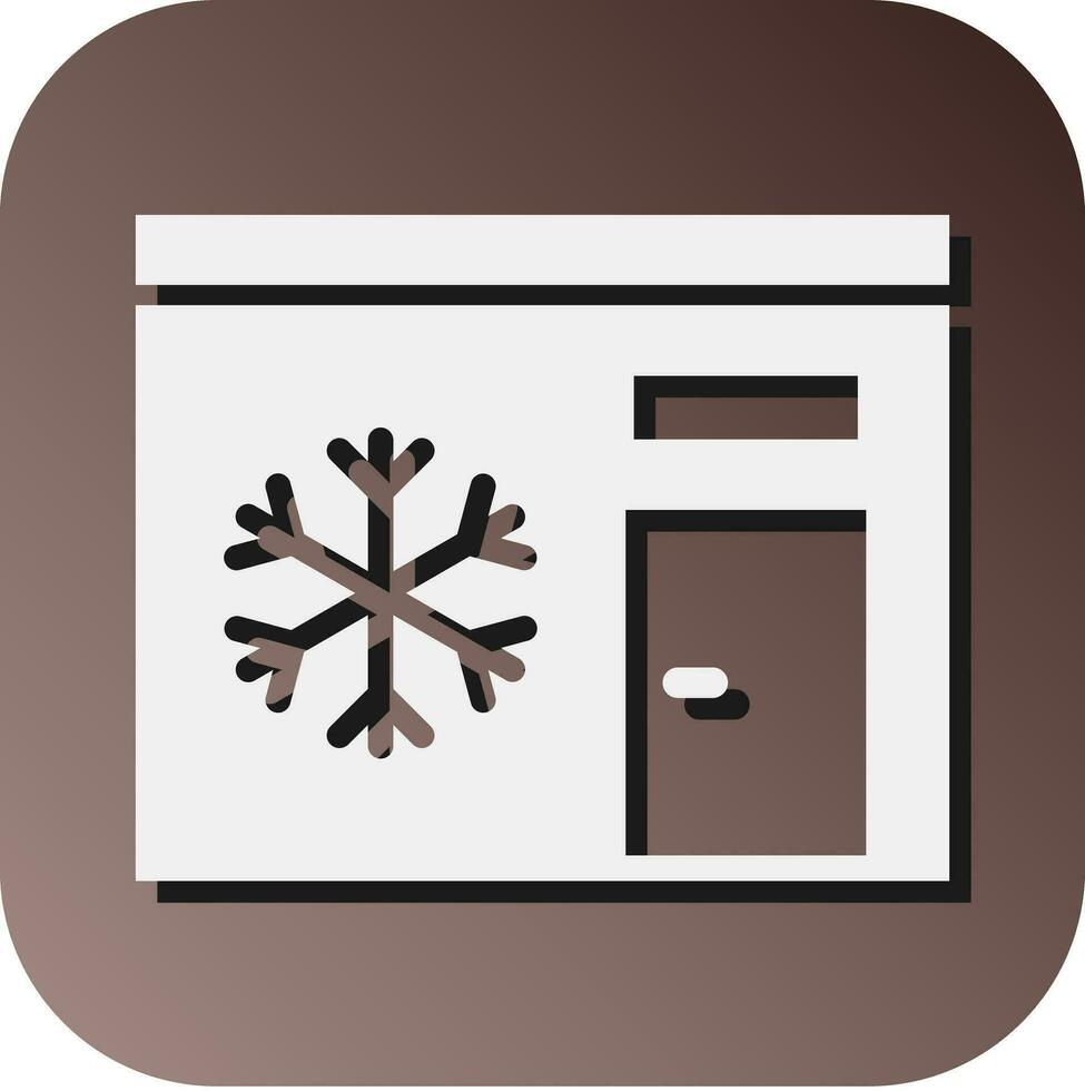 Cold Room Vector Glyph Gradient Background Icon For Personal And Commercial Use.