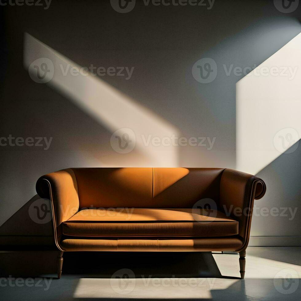 AI generated modern bright interiors. generative ai photo