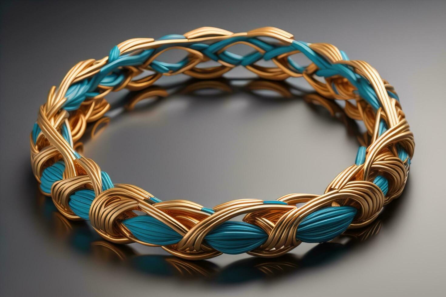 AI generated bracelet on a gray background, close-up, generative ai photo