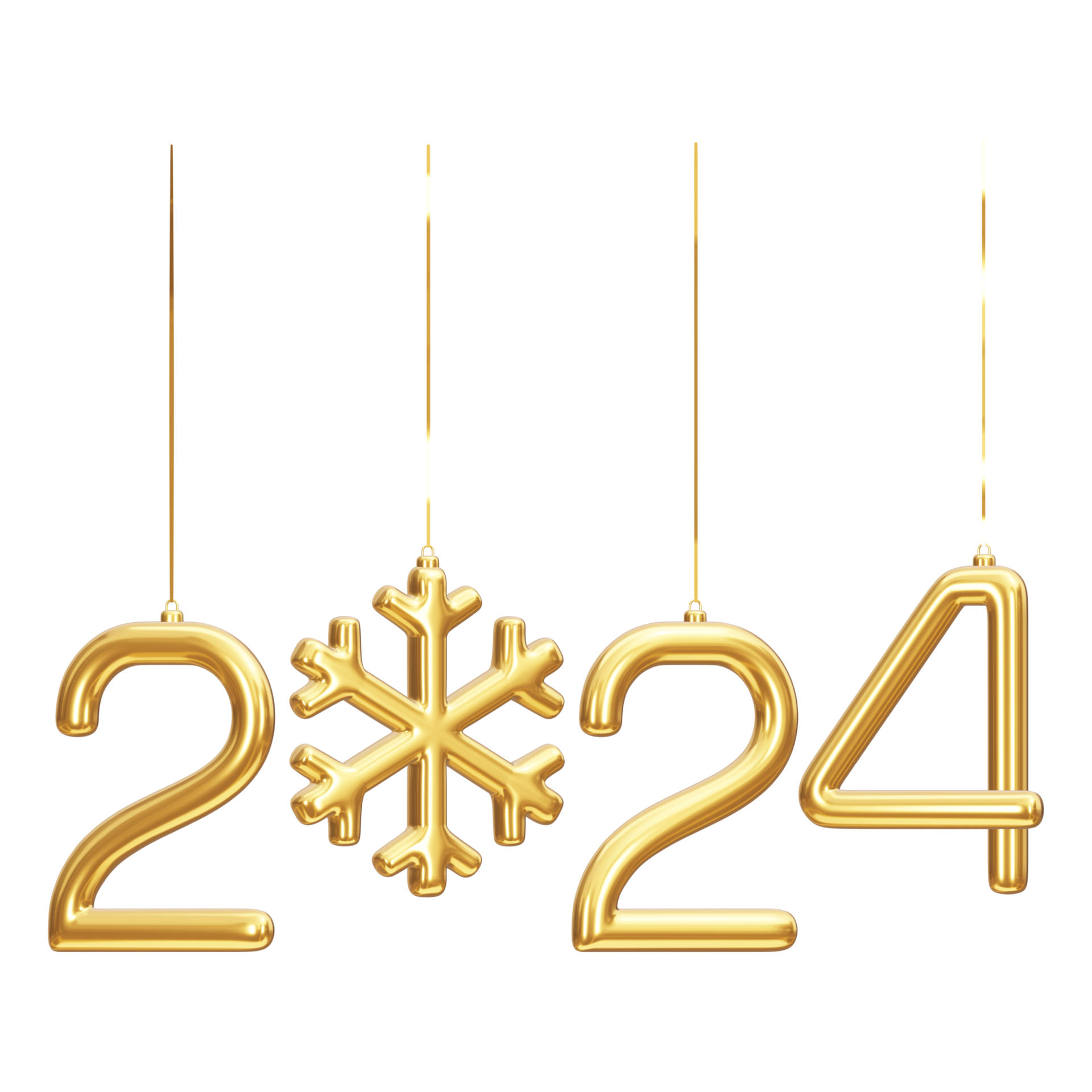 2024 New Year Decoration. Happy New Year and Merry Christmas 2024