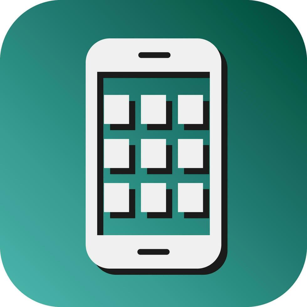 Mobile App Vector Glyph Gradient Background Icon For Personal And Commercial Use.