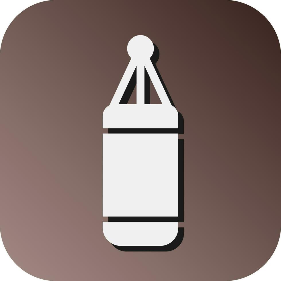 Punching Bag Vector Glyph Gradient Background Icon For Personal And Commercial Use.