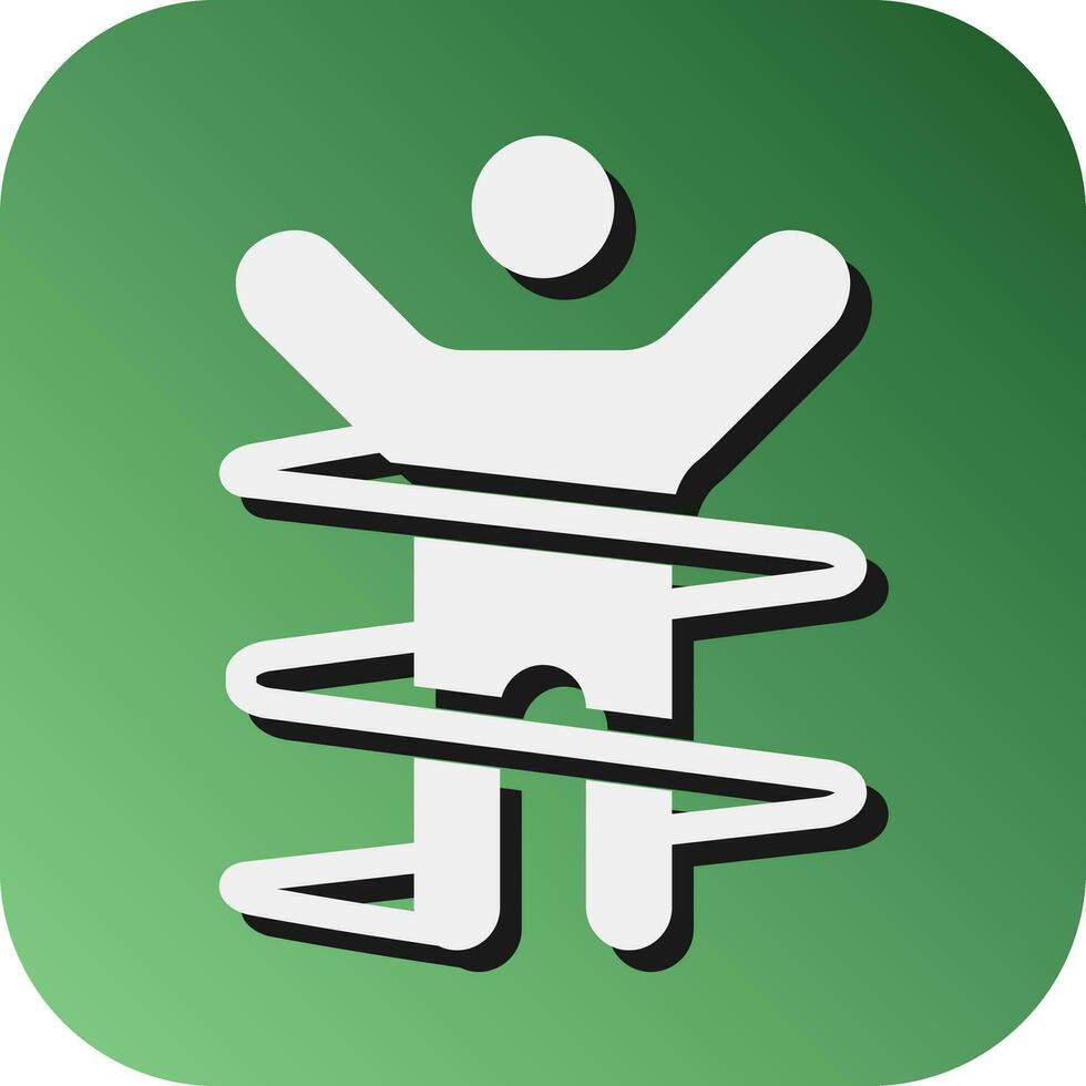 Rhythmic Gymnastics Vector Glyph Gradient Background Icon For Personal And Commercial Use.