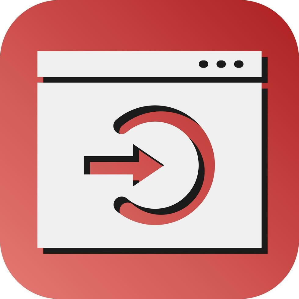 Log In Vector Glyph Gradient Background Icon For Personal And Commercial Use.
