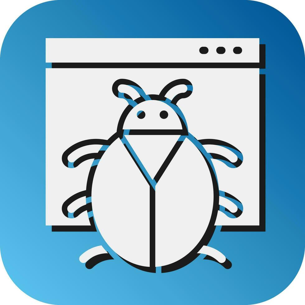 Bug Vector Glyph Gradient Background Icon For Personal And Commercial Use.
