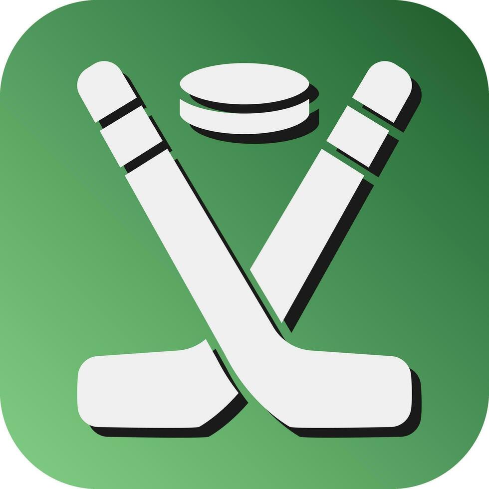 Ice Hockey Vector Glyph Gradient Background Icon For Personal And Commercial Use.