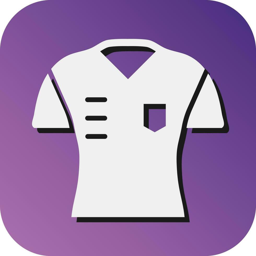 Football Shirt Vector Glyph Gradient Background Icon For Personal And Commercial Use.