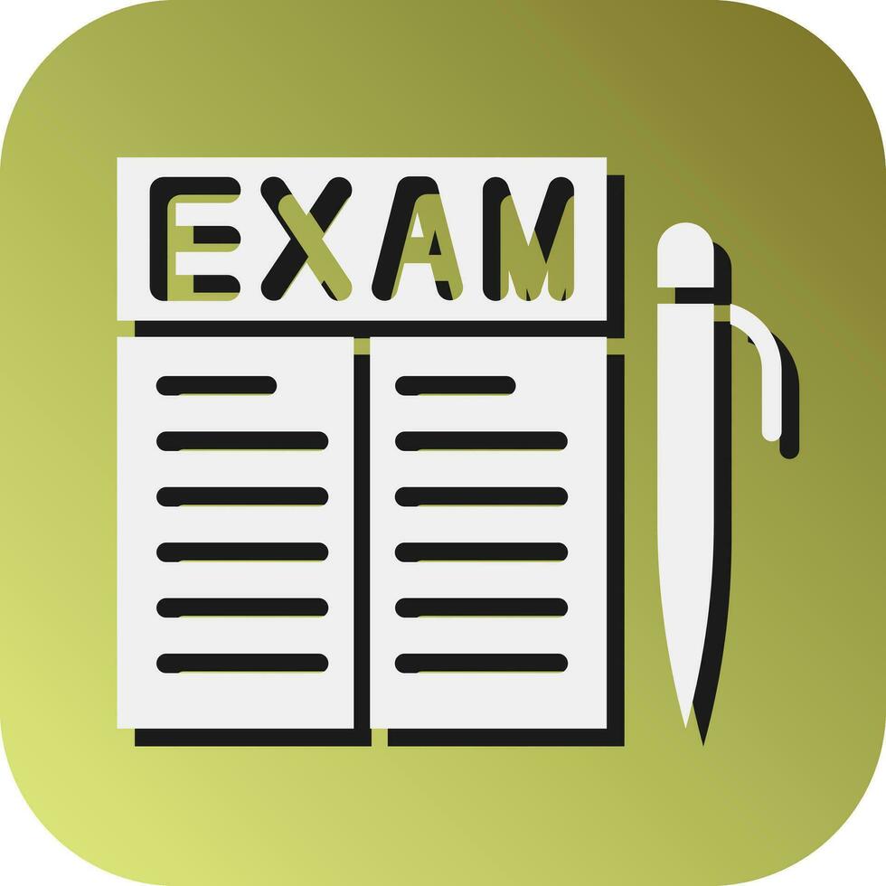 Exam Vector Glyph Gradient Background Icon For Personal And Commercial Use.