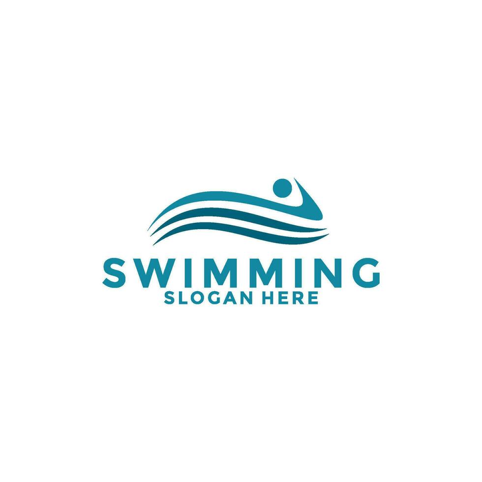 swimming logo icon vector, Swim logo design template vector
